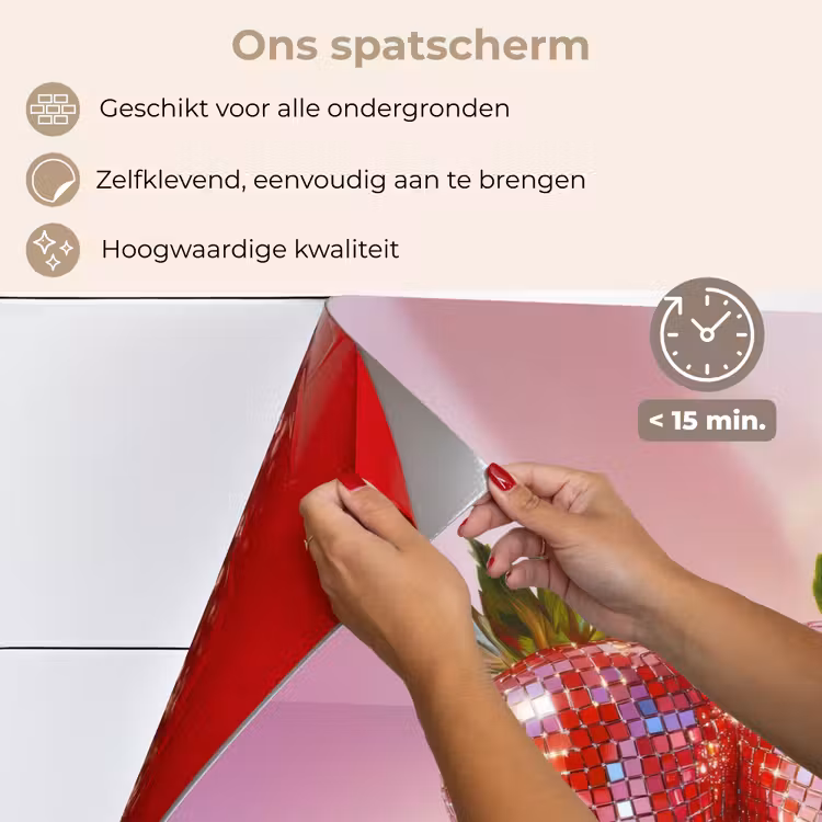 Spatscherm keuken - Disco - Fruit - Glitter - Strawberry — 4