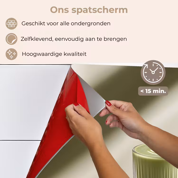 Spatscherm keuken - Matcha - Glas - Groen - Minimalistisch — 4