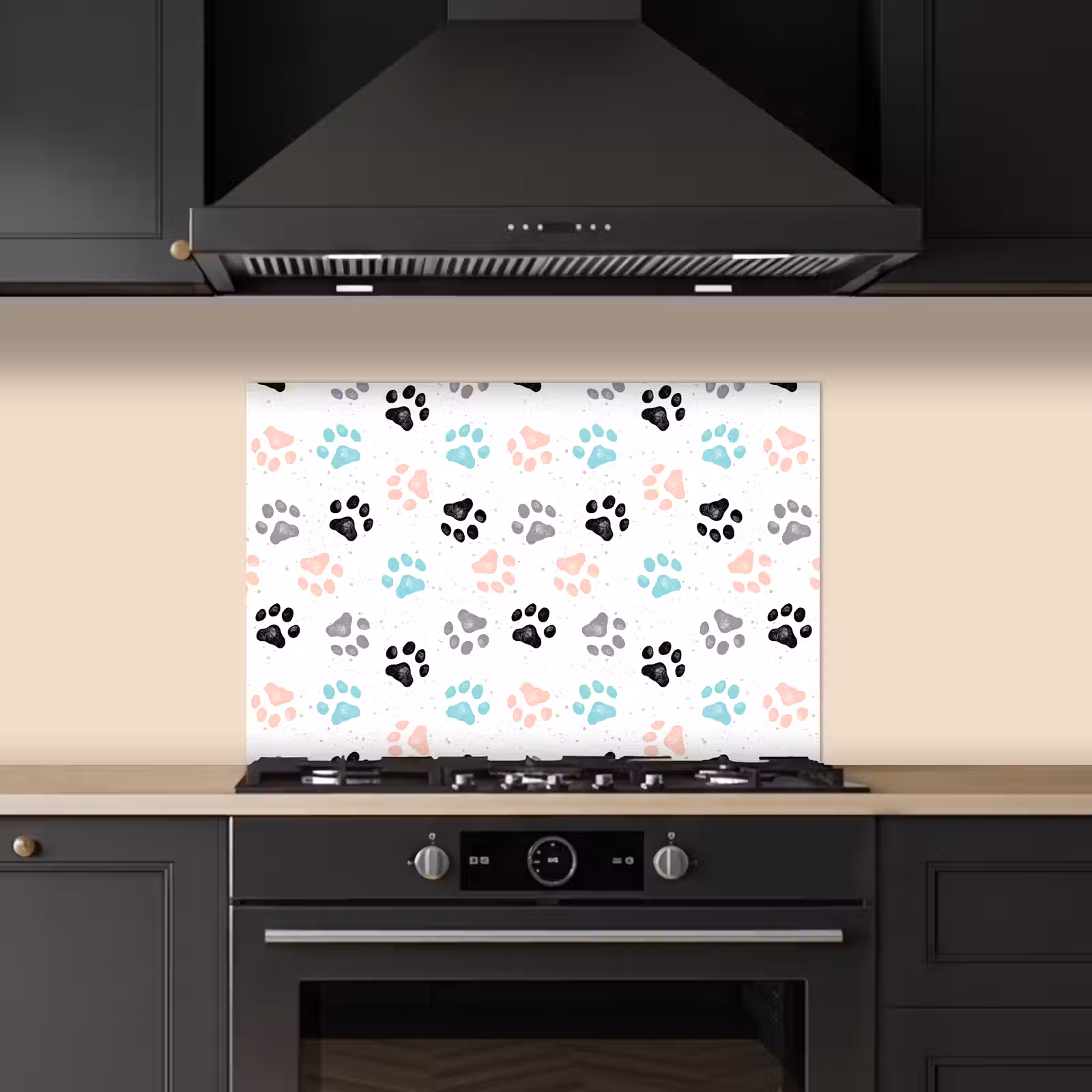 Spatscherm keuken - Paw - Pattern - Color — 1