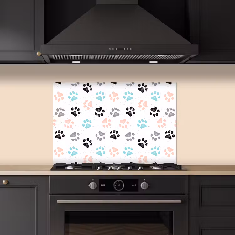 Spatscherm keuken - Paw - Pattern - Color — 1