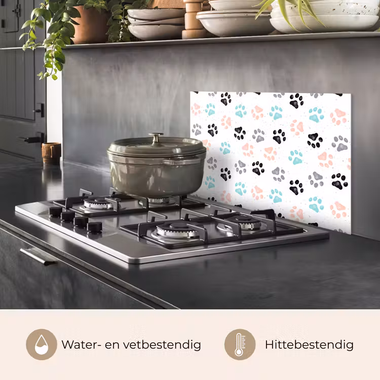 Spatscherm keuken - Paw - Pattern - Color — 6