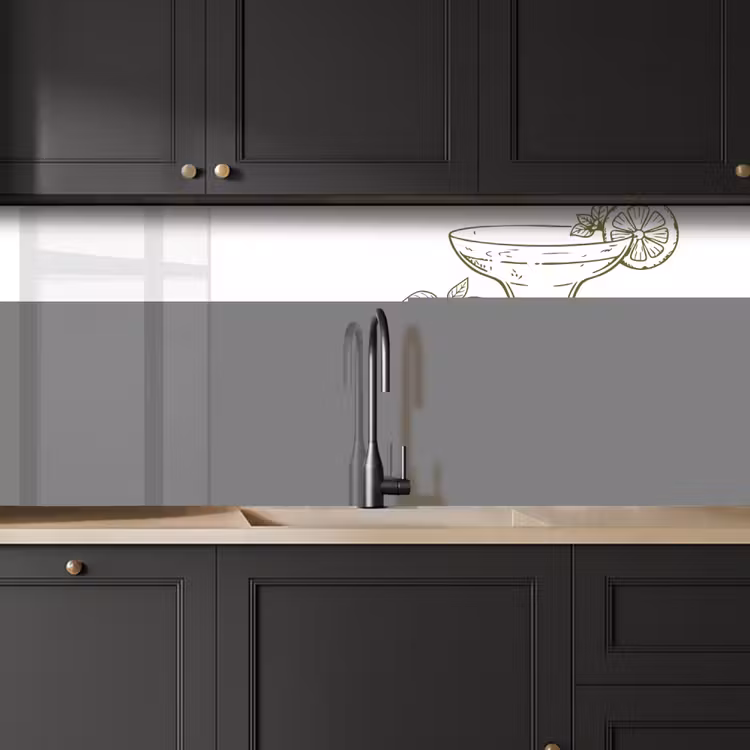 Keuken achterwand - Glazen - Cocktails - Groen — 6