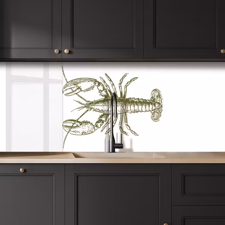 Keuken achterwand - Groen - Kreeft - Wit — 6