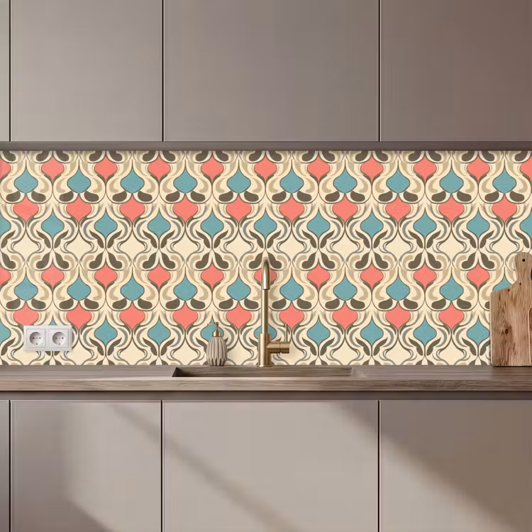 Keuken achterwand - Barok - Retro - Kleurrijk — 1