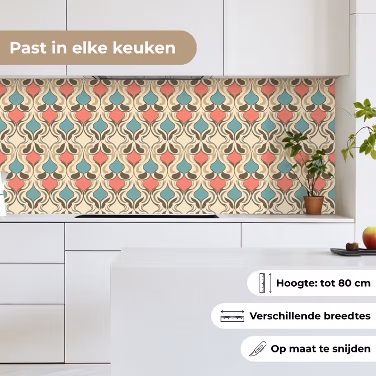 Keuken achterwand - Barok - Retro - Kleurrijk — 4