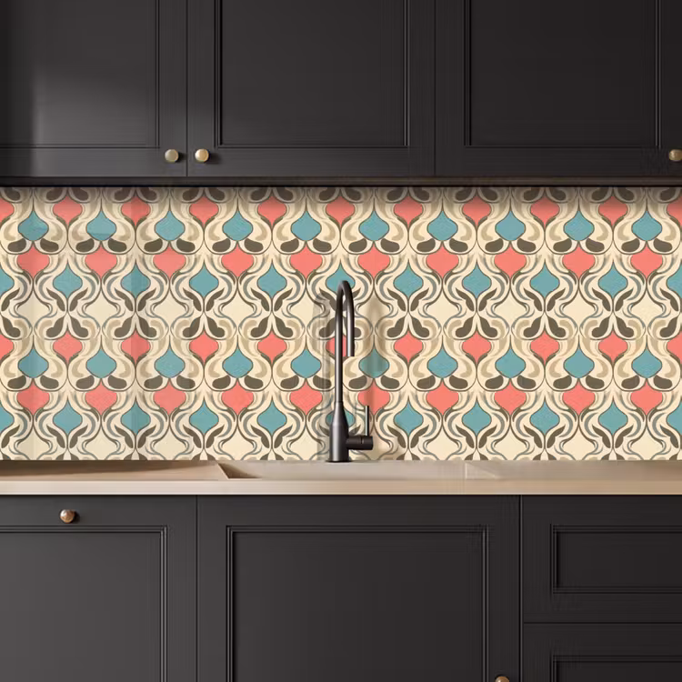 Keuken achterwand - Barok - Retro - Kleurrijk — 6