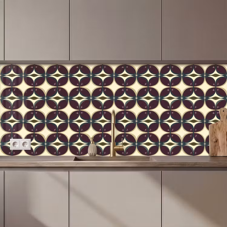 Keuken achterwand - Cirkel - Retro - Kleurrijk — 1