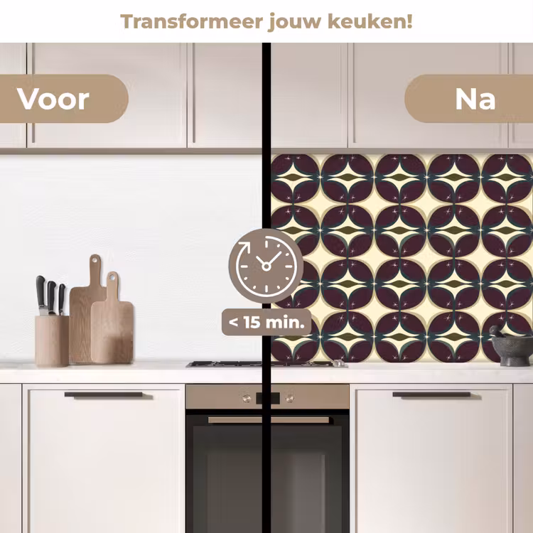Keuken achterwand - Cirkel - Retro - Kleurrijk — 2