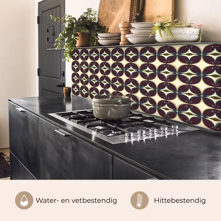 Keuken achterwand - Cirkel - Retro - Kleurrijk — 3