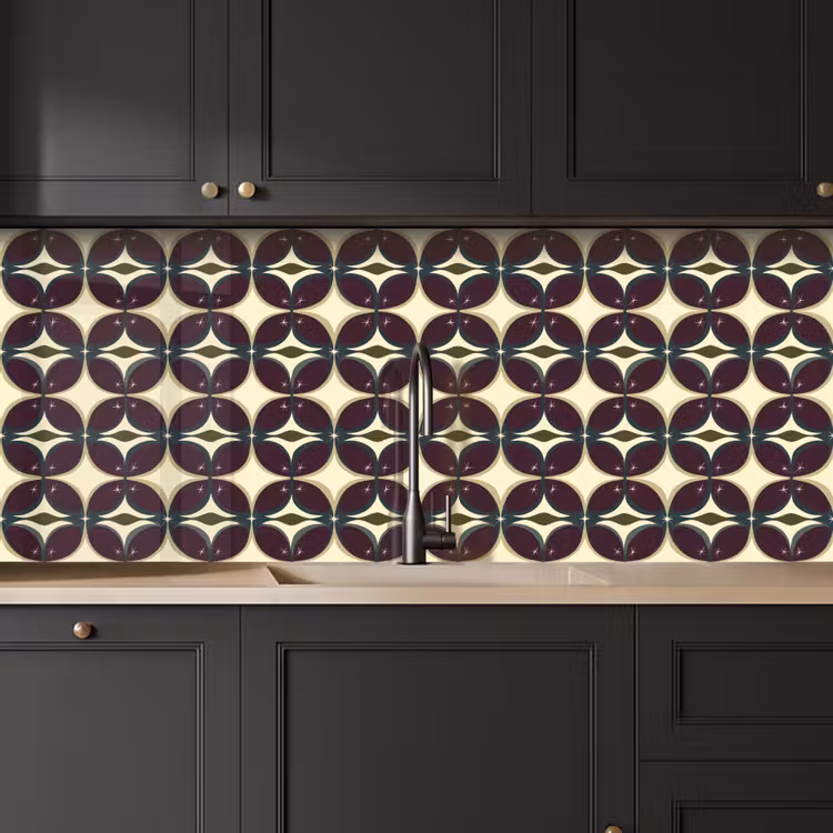 Keuken achterwand - Cirkel - Retro - Kleurrijk — 6