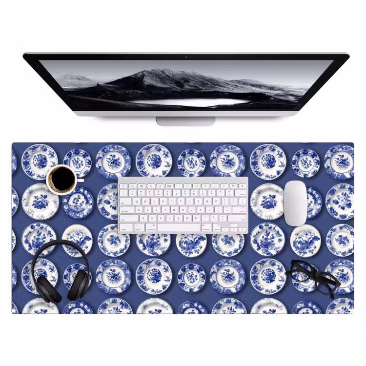 Bureau onderlegger - Borden - Floraal - Blauw — 4