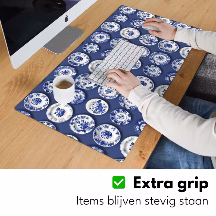 Bureau onderlegger - Borden - Floraal - Blauw — 6