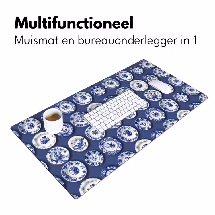 Bureau onderlegger - Borden - Floraal - Blauw — 7
