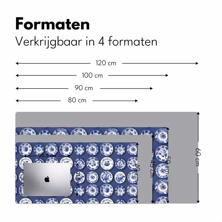 Bureau onderlegger - Borden - Floraal - Blauw — 8