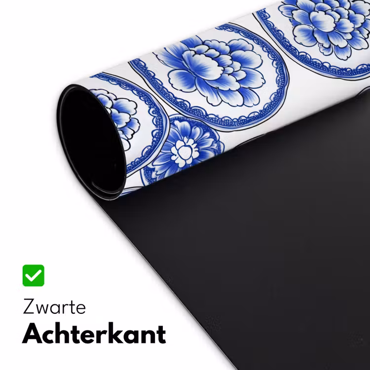 Bureau onderlegger - Cirkels - Bloemen - Blauw — 5