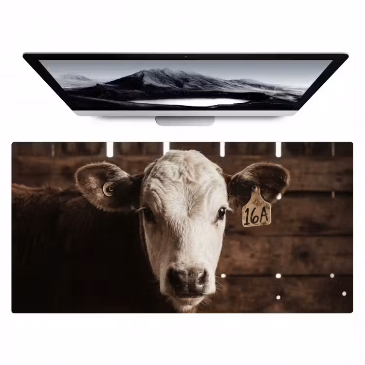 Bureau onderlegger - Kalf - Oormerk - Houten stal — 1