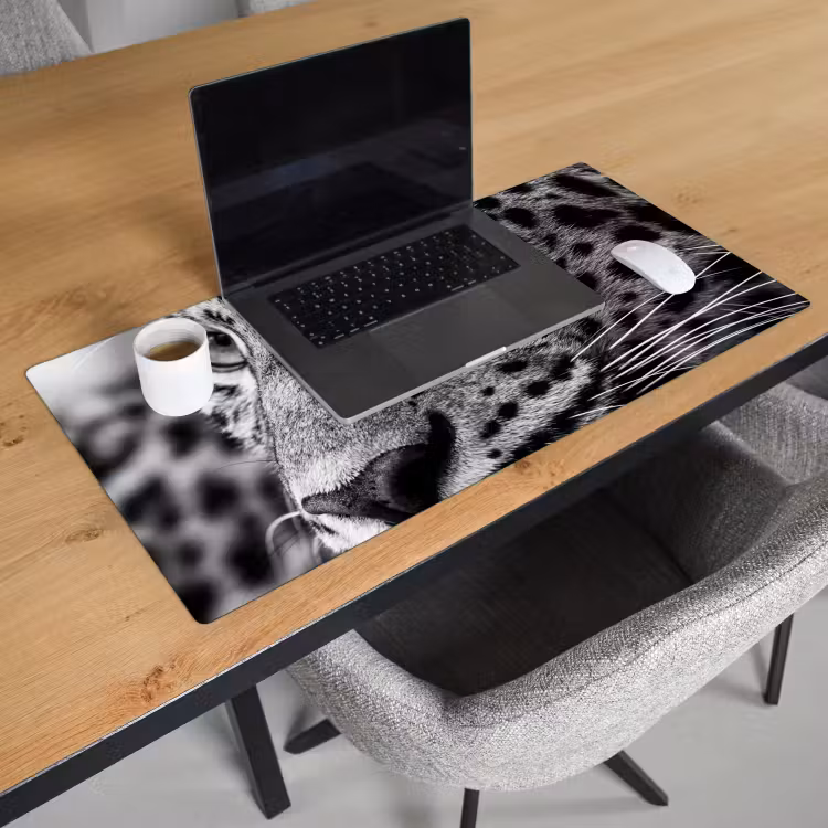 Bureau onderlegger - Luipaard - Zwart - Wit - Oog — 3