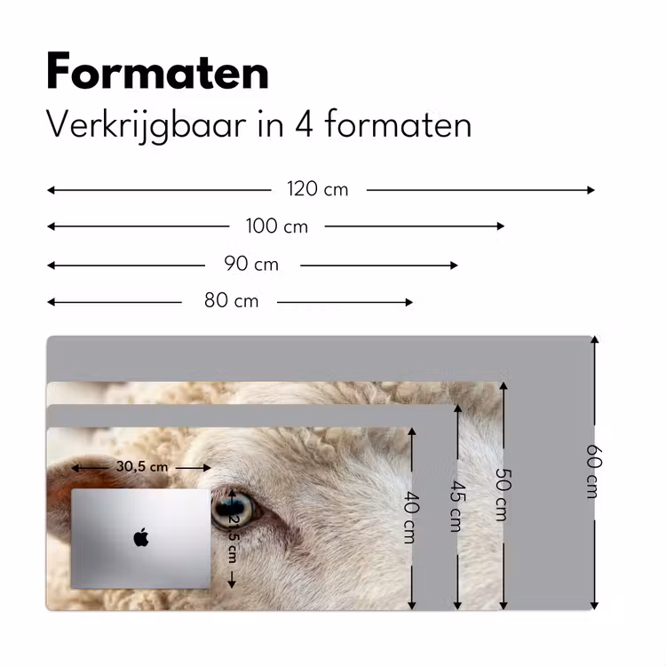 Bureau onderlegger - Schaap - Oog - Wit — 8