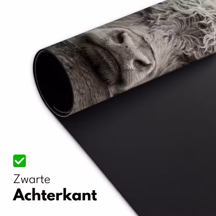 Bureau onderlegger - Schotse hooglander - Zwart - Wit - Hout — 5