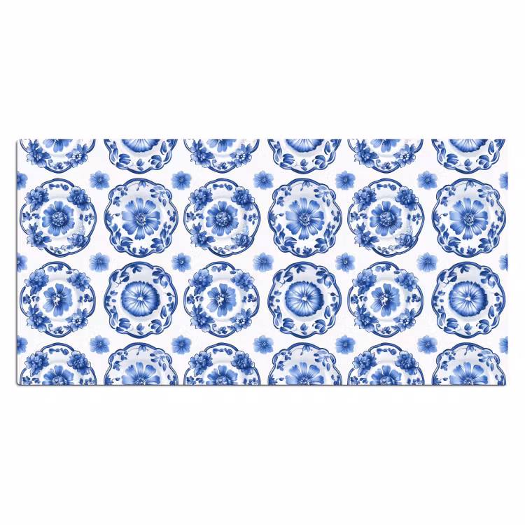 Bureau onderlegger - Sierborden - Bloemen - Blauw — 2