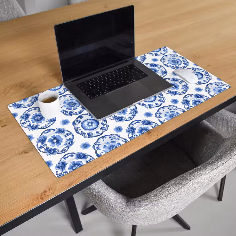 Bureau onderlegger - Sierborden - Bloemen - Blauw — 3