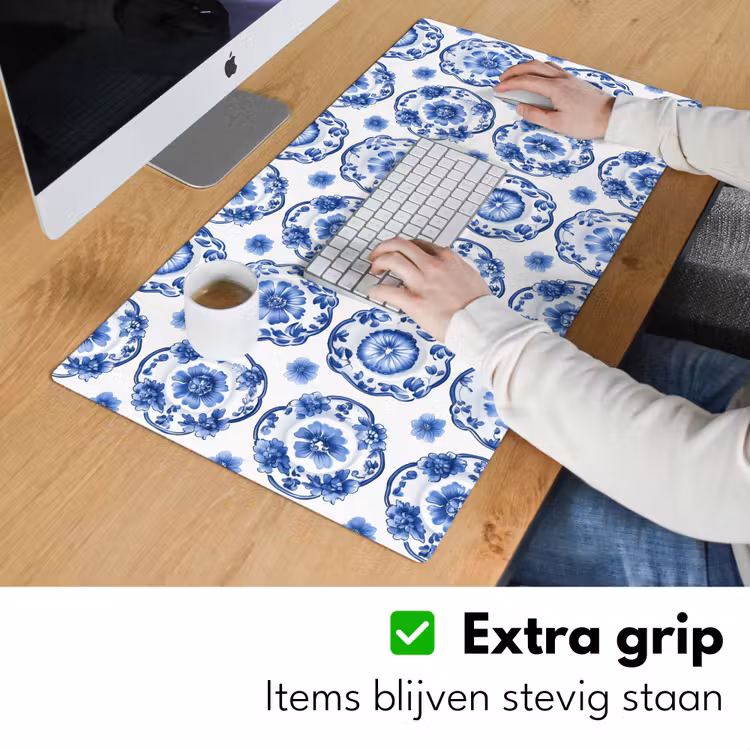 Bureau onderlegger - Sierborden - Bloemen - Blauw — 6