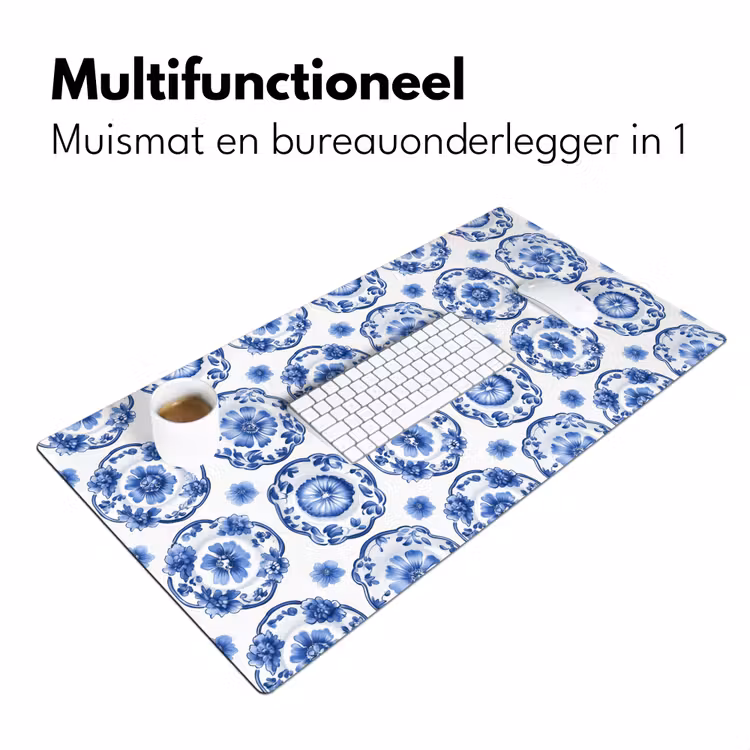 Bureau onderlegger - Sierborden - Bloemen - Blauw — 7