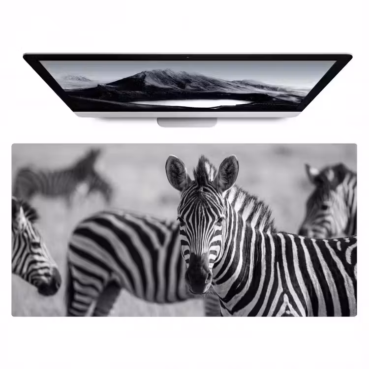 Bureau onderlegger - Zebra's - Zwart - Wit — 1