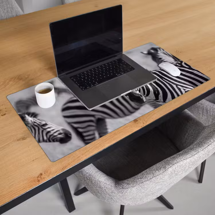 Bureau onderlegger - Zebra's - Zwart - Wit — 3