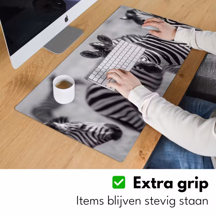 Bureau onderlegger - Zebra's - Zwart - Wit — 6