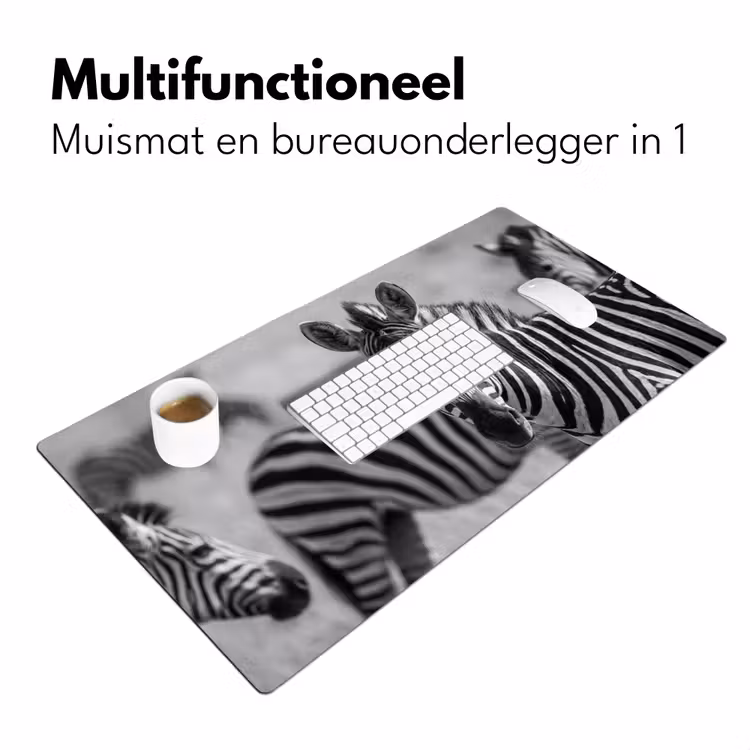 Bureau onderlegger - Zebra's - Zwart - Wit — 7