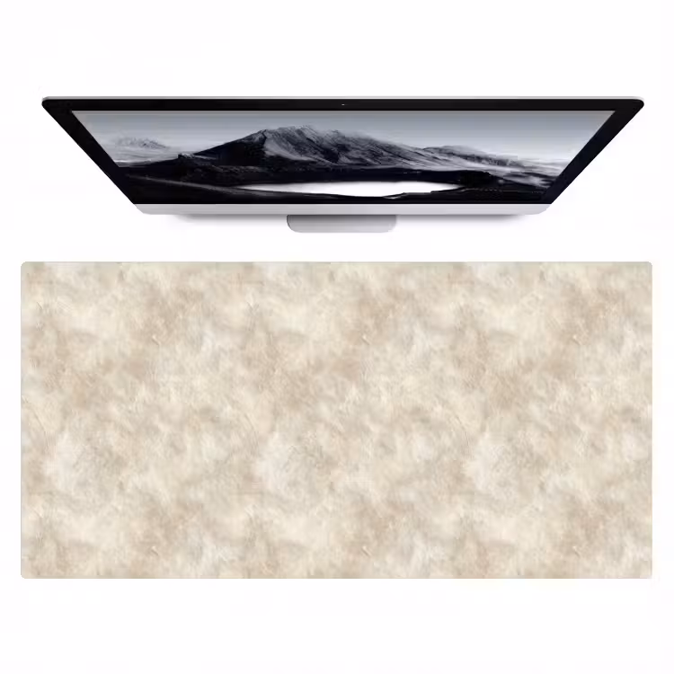 Bureau onderlegger - Beige - Reliëfstructuur - Natuursteen — 1
