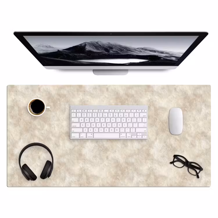 Bureau onderlegger - Beige - Reliëfstructuur - Natuursteen — 4