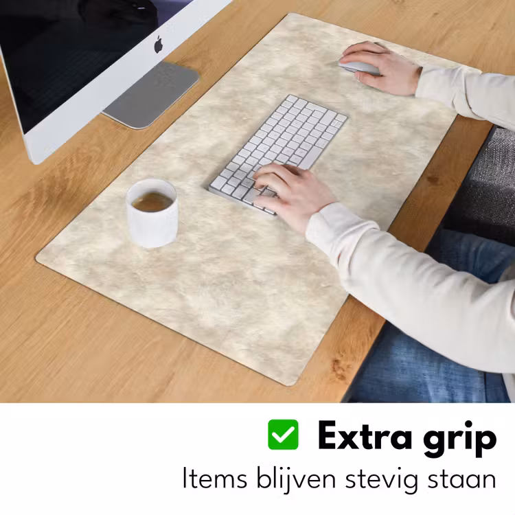 Bureau onderlegger - Beige - Reliëfstructuur - Natuursteen — 6