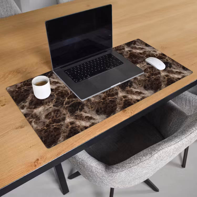 Bureau onderlegger - Bruin - Goud - Marmer — 3