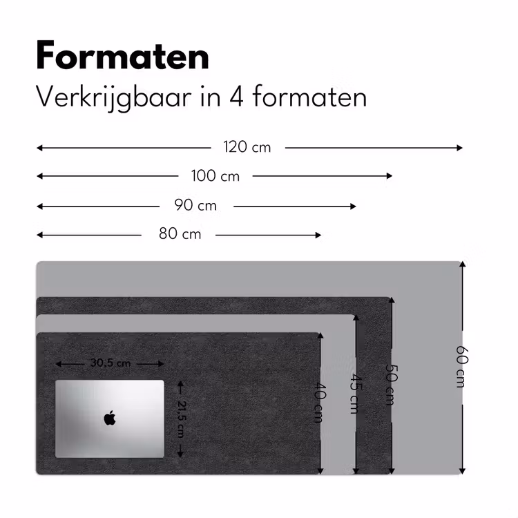 Bureau onderlegger - Donkergrijs - Asfaltstructuur - Ruw — 8