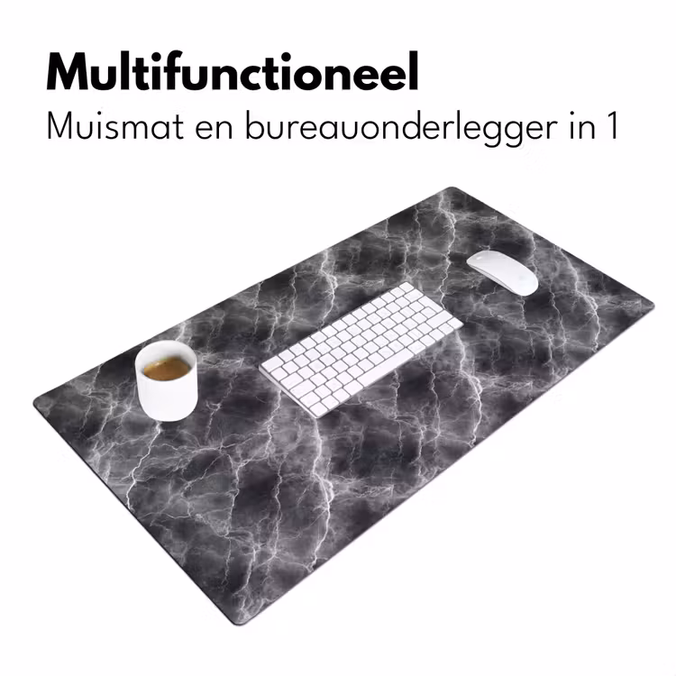Bureau onderlegger - Donkergrijs - Bliksem - Marmer — 7
