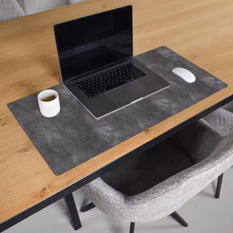 Bureau onderlegger - Donkergrijs - Ruw - Beton — 3