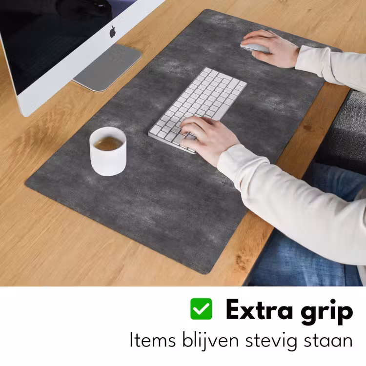 Bureau onderlegger - Donkergrijs - Ruw - Beton — 6