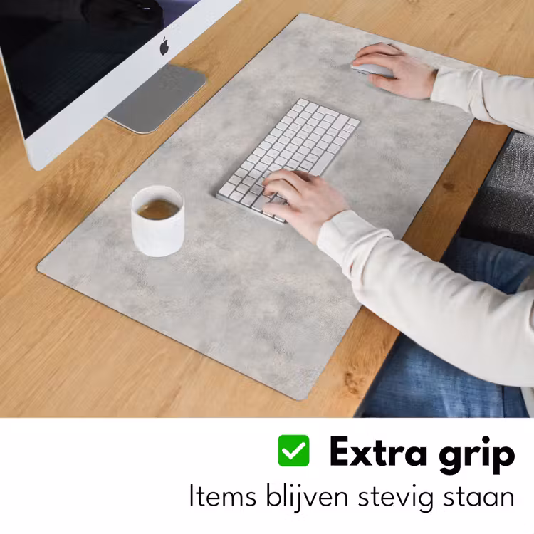 Bureau onderlegger - Grijs - Beton - Industrieel — 6