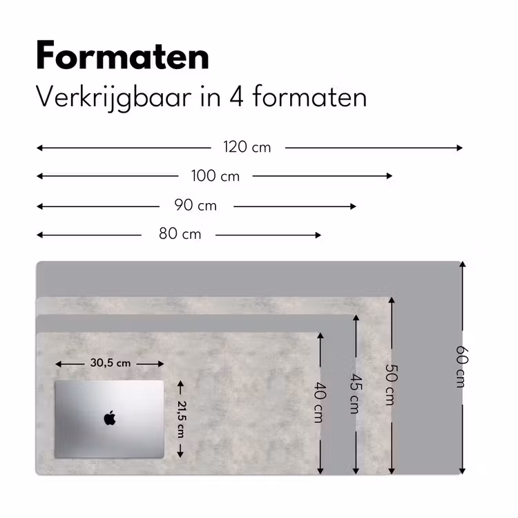 Bureau onderlegger - Grijs - Beton - Industrieel — 8