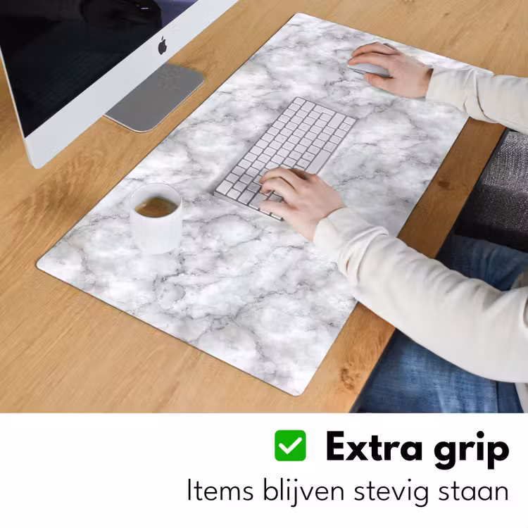 Bureau onderlegger - Grijs - Marmer - Klassiek - Aders — 6