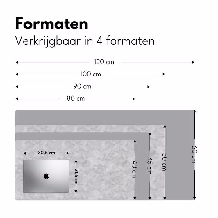 Bureau onderlegger - Grijs - Marmer - Mat — 8