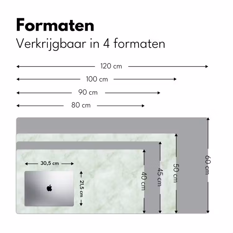 Bureau onderlegger - Groen - Marmer - Vloeiende aders — 8
