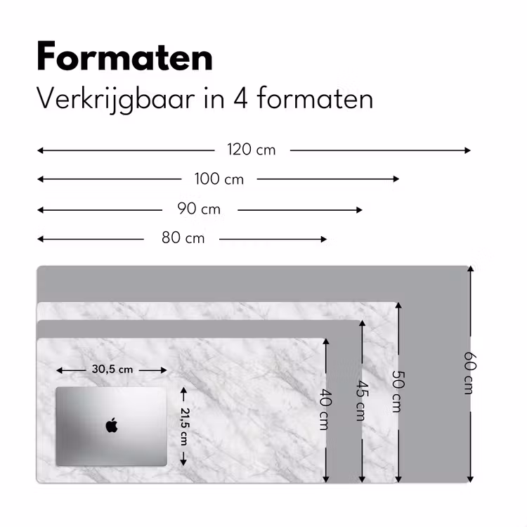 Bureau onderlegger - Klassiek - Marmer - Grijs — 8