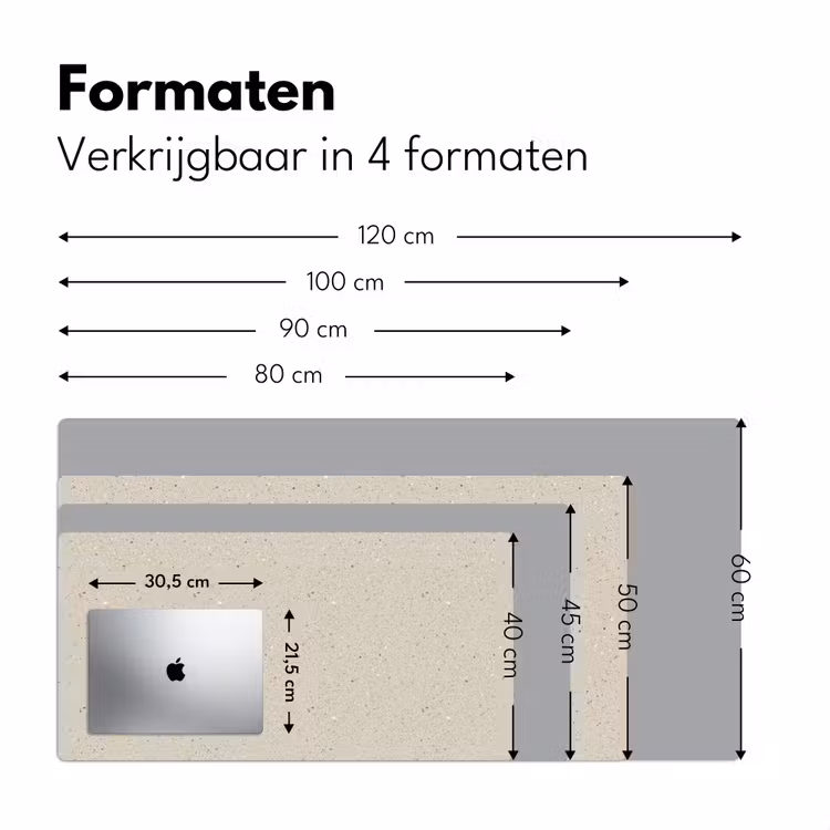 Bureau onderlegger - Lichtbeige - Terrazzo - Grijs — 8