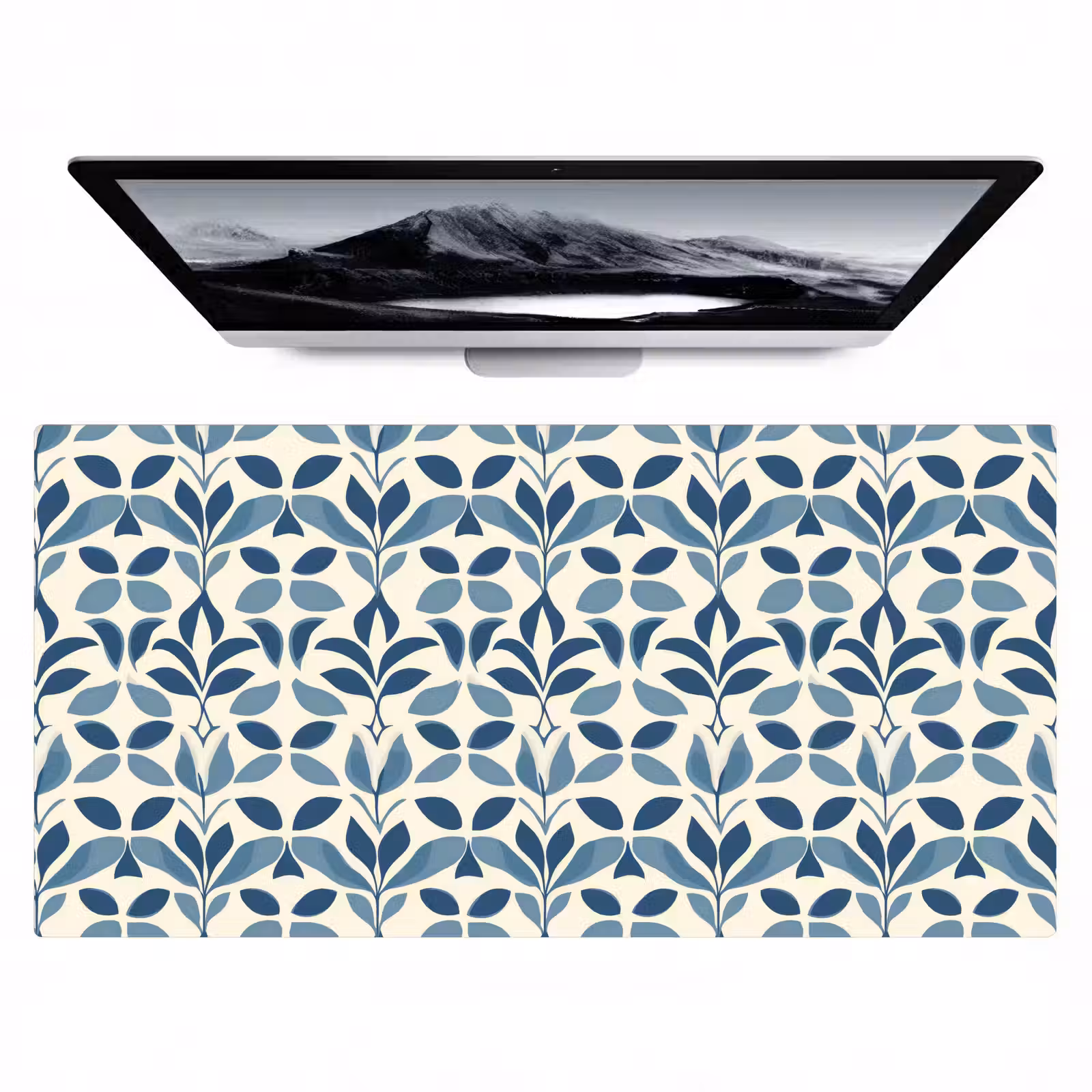 Bureau onderlegger - Flora - Modern - Blauw — 1