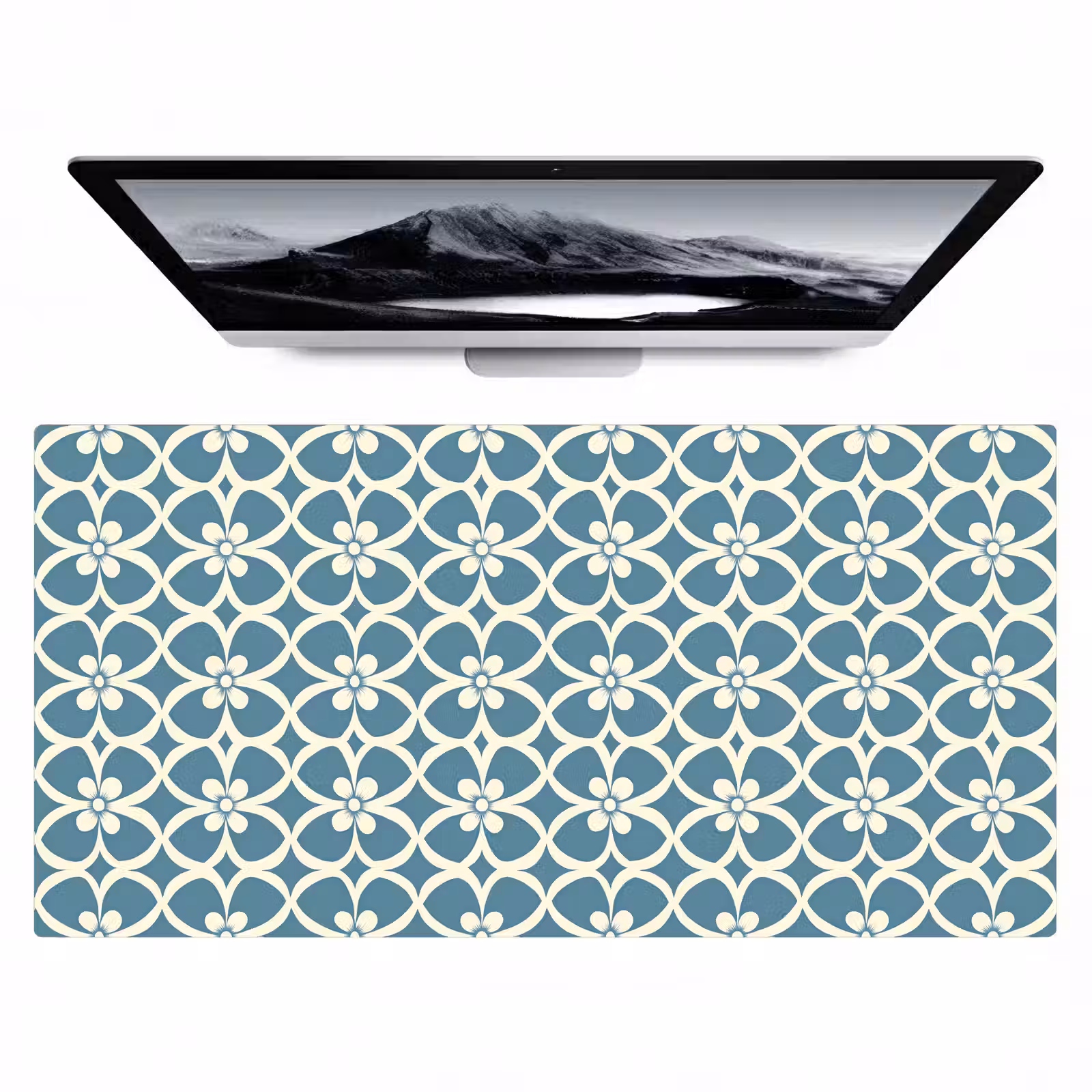 Bureau onderlegger - Patroon - Symmetrisch - Blauw — 1
