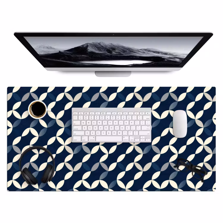 Bureau onderlegger - Abstract - Patroon - Blauw — 4