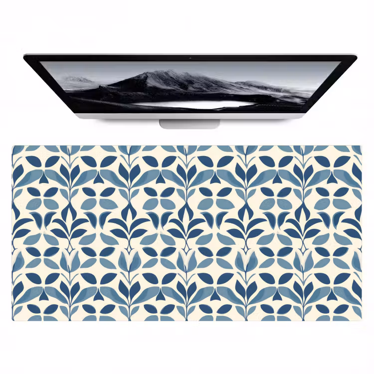 Bureau onderlegger - Flora - Modern - Blauw — 1